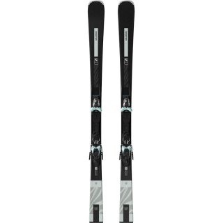 Salomon Damen All-Mountain Ski E - Schwarz/Weißmoos Metallic