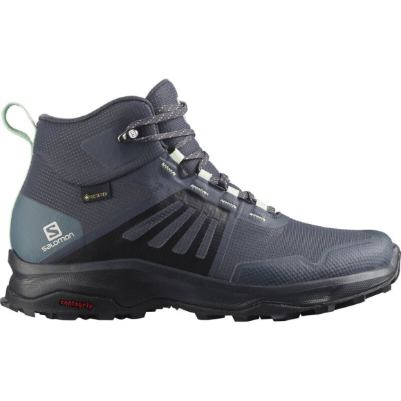 Salomon Damen Multifunktionsstiefel SHOES X-RENDER MID GTX W - Ebenholz/Schwarz/Stürmisches Wetter