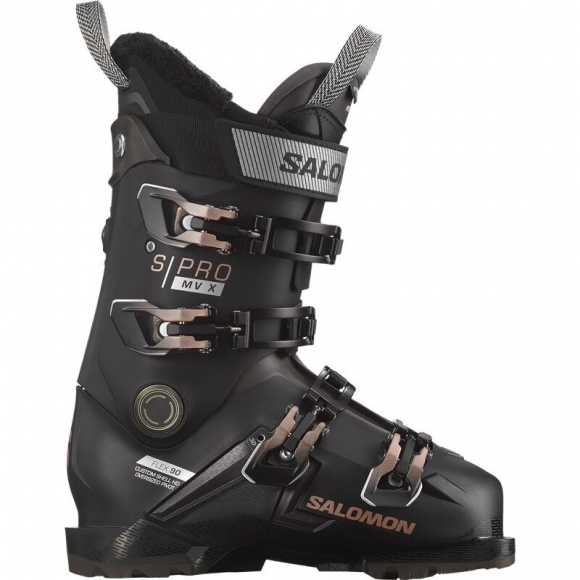 Salomon Damen Ski-Schuhe ALP. BOOTS - Schwarz/Beluga/Rosagold Metallic