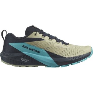 Salomon Herren Trailrunningschuhe SHOES SENSE RIDE 5 - Luzerne/Kohlenstoff/Pfau Blau