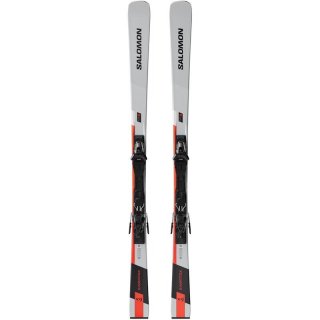 Salomon Herren All-Mountain Ski E - Chrom/Neonrot/Schwarz