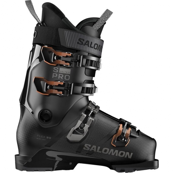 Salomon Herren Ski-Schuhe ALP. BOOTS - Schwarz/Dunkelgrau Metallic/Orange Tiger