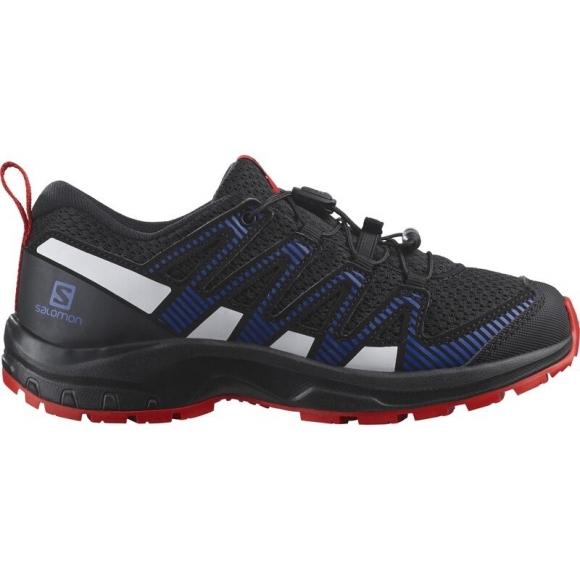 Salomon Kinder Multifunktionsschuhe SHOES XA PRO V8 J - Schwarz/Lapisblau/Feuriges Rot