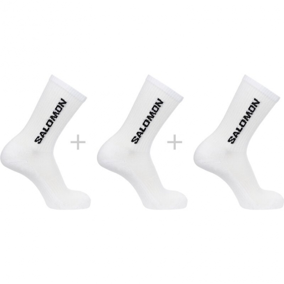 Salomon Herren SOCKS EVERYDAY CREW 3-PACK - WEISS / WEISS / WEISS