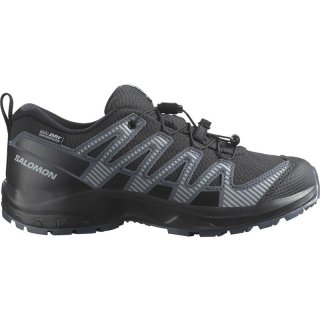 Salomon Kinder Trekkinghalbschuhe SHOES XA PRO V8 WP J - Schwarz/Turbulenz/Steinbruch