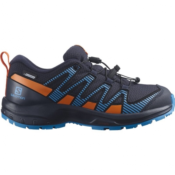 Salomon Kinder Multifunktionsschuhe SHOES XA PRO V8 CSWP J - Marineblau/Leuchtendes Orange/Fröhlich