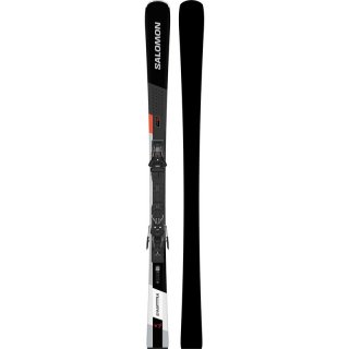 Salomon Herren All-Mountain Ski E - Schwarz/Neonrot/Chrom