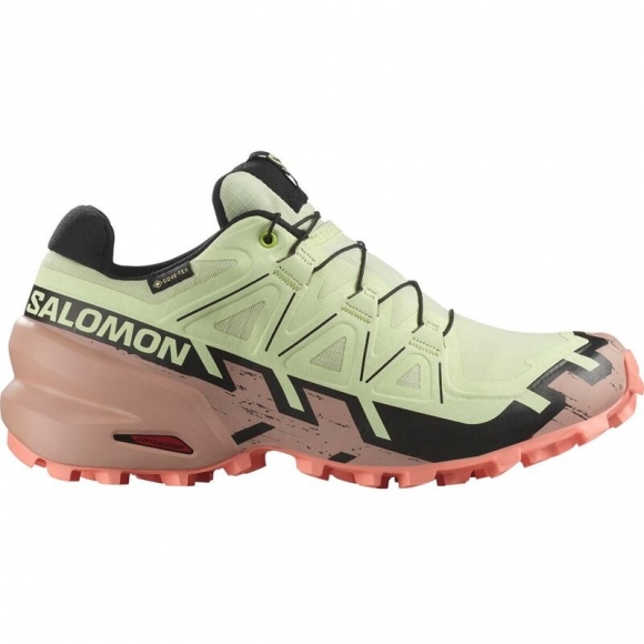 Salomon Damen Trailrunningschuhe SHOES SPEEDCROSS 6 GTX W Lime - Limettencreme/Mahagoni Rose/Schwarz