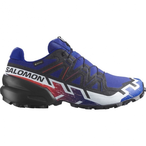 Salomon Herren Trekkingsandale SHOES SPEEDCROSS 6 GTX EQUIPE Surf - Surf the Web/Feuriges Rot/Weiß