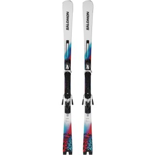 Salomon Herren All-Mountain Ski E ADDIKT + MI12 GW F80 - Weiß/Neon Blau/Rot