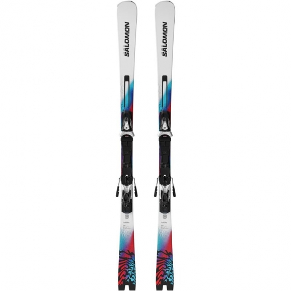 Salomon Herren All-Mountain Ski E ADDIKT + MI12 GW F80 - Weiß/Neon Blau/Rot