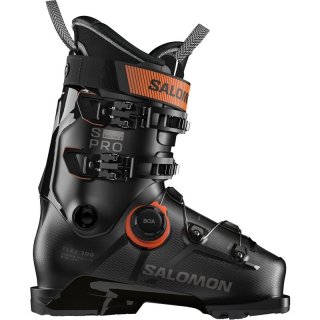 Salomon Herren Ski-Schuhe ALP. BOOTS - Schwarz/Dunkelgrau Metallic/Orange Tiger