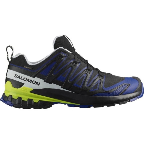 Salomon Herren Trailrunningschuhe SHOES XA PRO 3D V9 GTX - Schwarz/Surf the Web/Sicherheitsgelb
