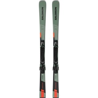 Salomon Herren All-Mountain Ski E - Ölgrün/Schwarz/Neonrot