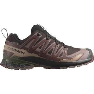 Salomon Herren Trailrunningschuhe SHOES XA PRO 3D V9 GTX - Schwarzer Kaffee/Rumrosine/Olivennacht