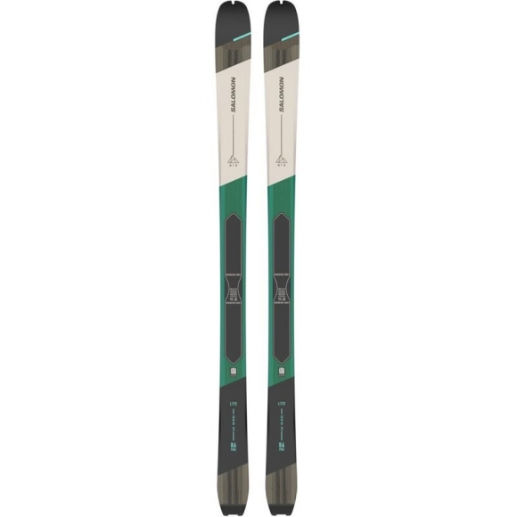 Salomon Damen Freeride Ski T MTN 86 W PRO + Skins Aruba - Rainy Day/Black/Aruba Blue