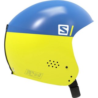 Salomon Kinder Helm S RACE FIS INJECTED JR YEL - Neongelb/Kleiderblau