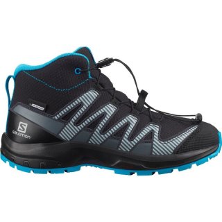 Salomon Kinder Trekkingstiefel SHOES XA PRO V8 MID CSWP J - Schwarz/Monument/Hawaiianischer Ozean