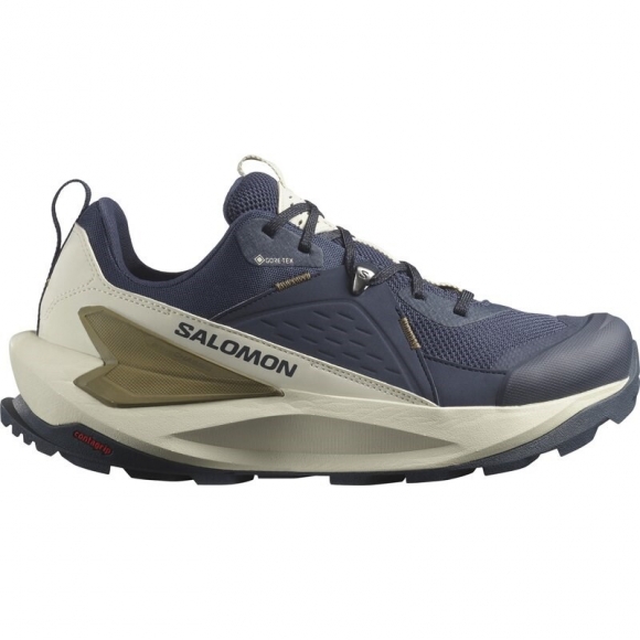 Salomon Herren Multifunktionsschuhe SHOES ELIXIR GTX Blue - Blaue Nächte/Mandelmilch/Gothic Oliv