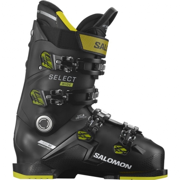 Salomon Herren Ski-Schuhe ALP. BOOTS SELECT 80 WIDE - Schwarz/Säuregrün/Beluga