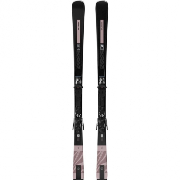 Salomon Damen All-Mountain Ski E - Black/Roségold Metallic