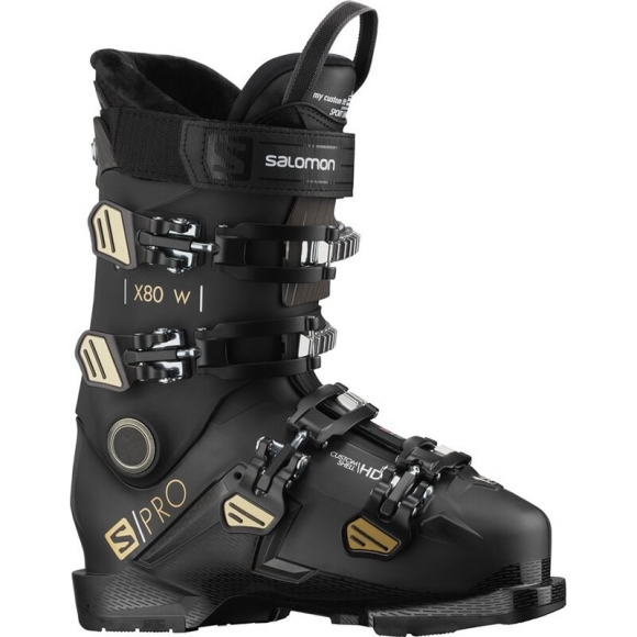 Salomon Damen Skischuhe - SCHWARZ/Beluga/Gold