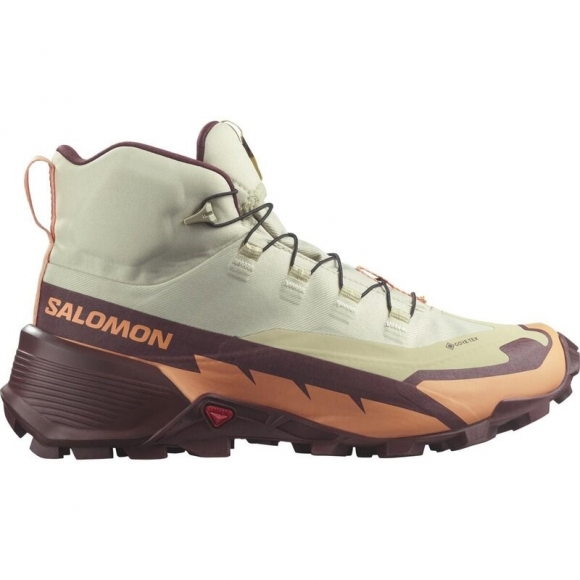 Salomon Damen Multifunktionsstiefel SHOES CROSS HIKE MID GTX 2 W - Luzerne/Cantaloupe/Bitter Schokolade