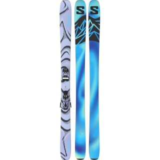 Salomon Herren All-Mountain Ski N QST 100 COSMIC SKY - Kosmischer Himmel/Dunkelgrau/Neonblau