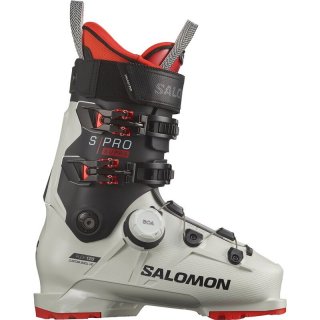 Salomon Herren Ski-Schuhe ALP. BOOTS - Graue Aurora/Schwarz/Rot