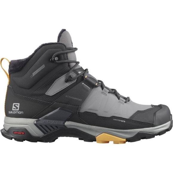 Salomon Herren Stiefel SHOES X ULTRA 4 MID WINTER TS CSWP - Quiet Shade/Schwarz/Warm Apricot
