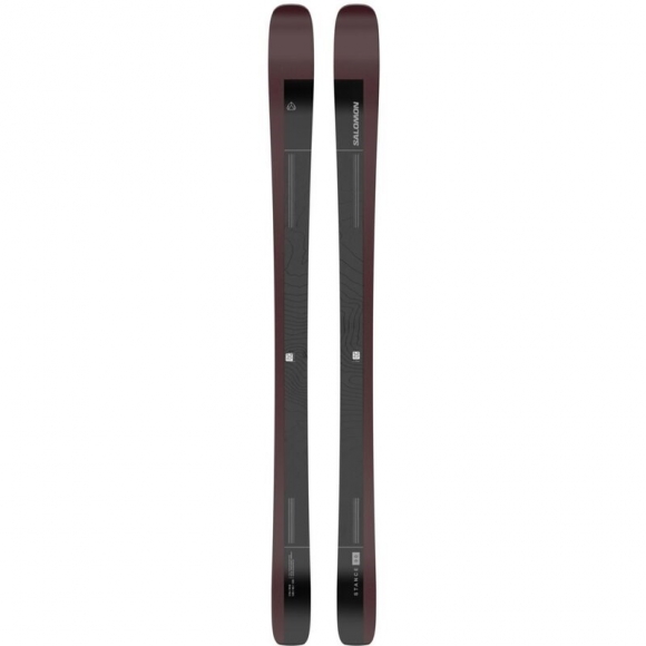 Salomon Herren All-Mountain Ski N STANCE 90 - Black/Burgundy Metallic