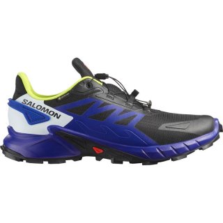 Salomon Herren Trailrunningschuhe SHOES SUPERCROSS 4 GTX - Schwarz/Surf the Web/Sicherheitsgelb