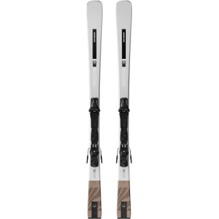 Salomon Damen All-Mountain Ski E - Silber/Schwarz/Maisstroh Metallic