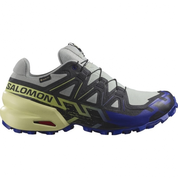Salomon Herren Trailrunningschuhe SHOES SPEEDCROSS 6 GTX Wrought - Schmiedeeisen/Clematis Blau/Scharfes Grün