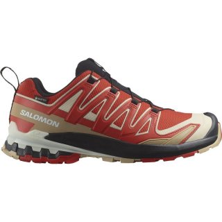 Salomon Herren Trailrunningschuhe SHOES XA PRO 3D V9 GTX - Aurorarot/Safari/Weiß