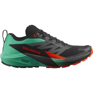 Salomon Herren Trailrunningschuhe SHOES SENSE RIDE 5 - Schwarz/Bay/Kirschtomate