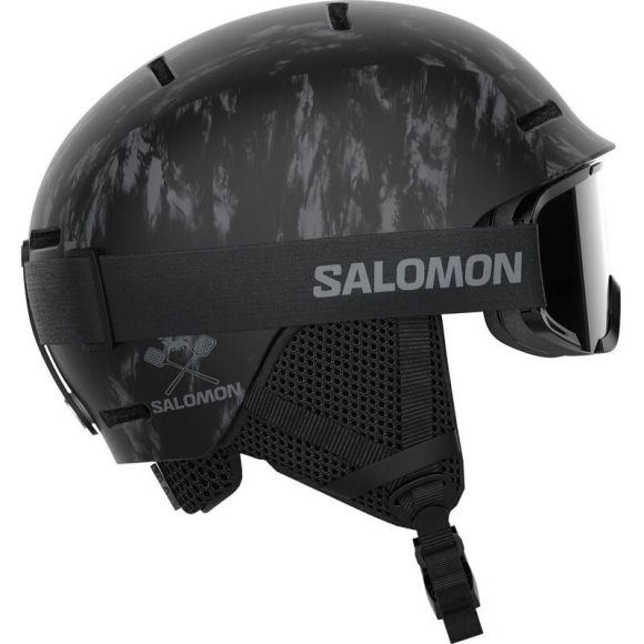 Salomon Kinder Helm HELMET PLAYER COMBO - Schwarz Batik