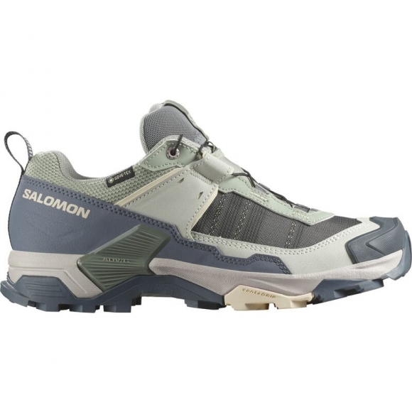Salomon Damen Multifunktionsschuhe SHOES X ULTRA 5 GTX W - Seegras/Turbulence/Tender Peach