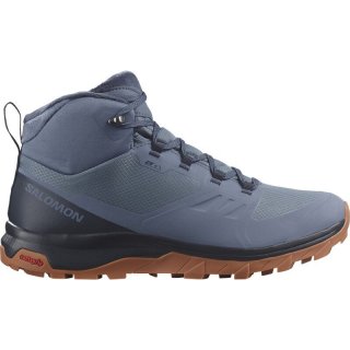 Salomon Herren Trekkinghalbschuhe SHOES OUTsnap CSWP - Bering Sea/Carbon/Gum8