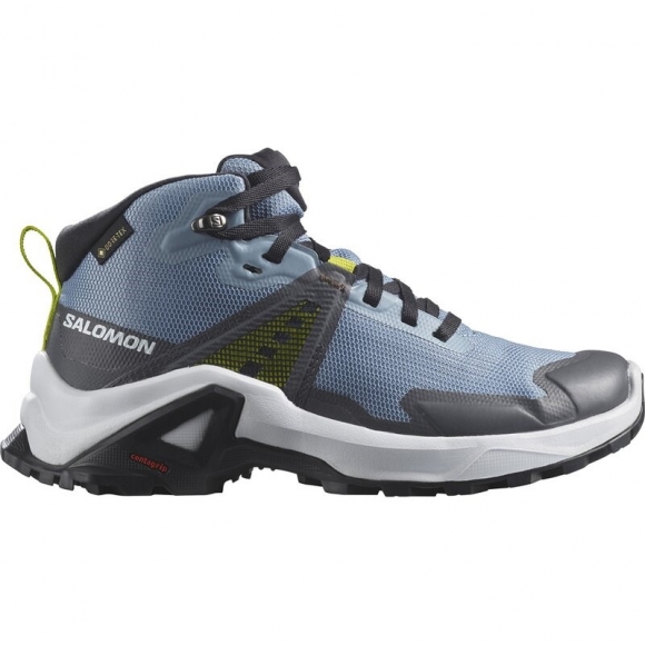 Salomon Kinder Trekkingstiefel SHOES X RAISE MID GTX J - Verwaschener Denim/Indigo-Wimpelkette/Säuregrün