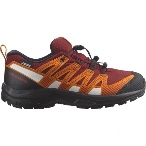 Salomon Kinder Multifunktionsschuhe SHOES XA PRO V8 CSWP J - Rote Dahlie/Schwarz/Orange Pfeffer