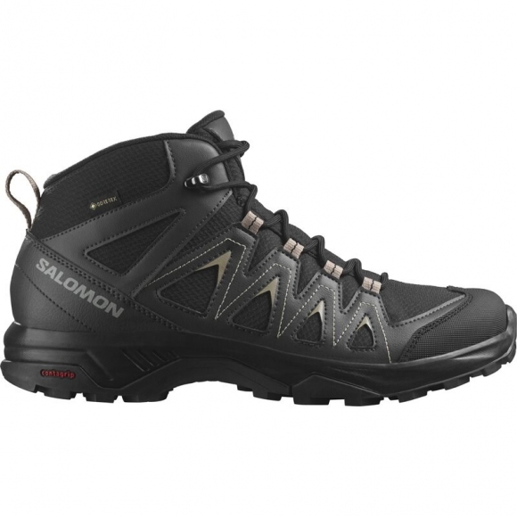 Salomon Herren Multifunktionsstiefel SHOES X BRAZE MID GTX - Schwarz/Phantom/Vintage Khaki