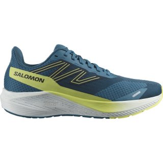 Salomon Herren Laufschuhe SHOES AERO BLAZE WIDE Blue - Blaue Asche/Sonnenlimette/Dunkelsaphir
