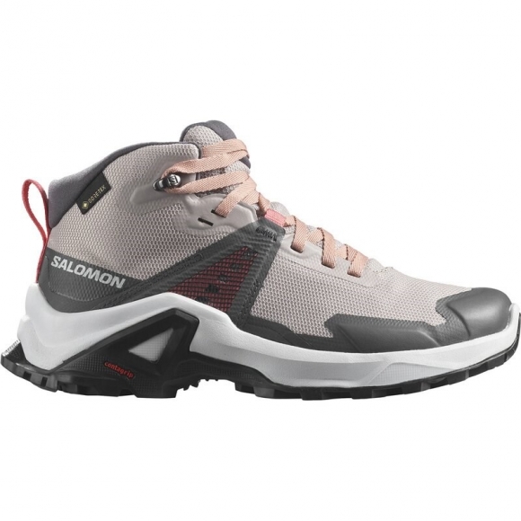 Salomon Kinder Trekkingstiefel SHOES X RAISE MID GTX J Ashes Of - Rosenasche/Pfirsichbeige/Teerose
