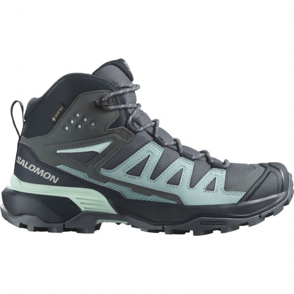 Salomon Damen Trekkingstiefel SHOES X ULTRA 360 MID GTX W - Turbulenz/Kohlenstoff/Turmalin