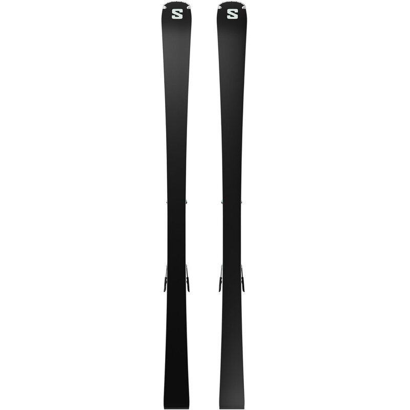 Salomon Damen All-Mountain Ski E - Schwarz/Weißmoos Metallic