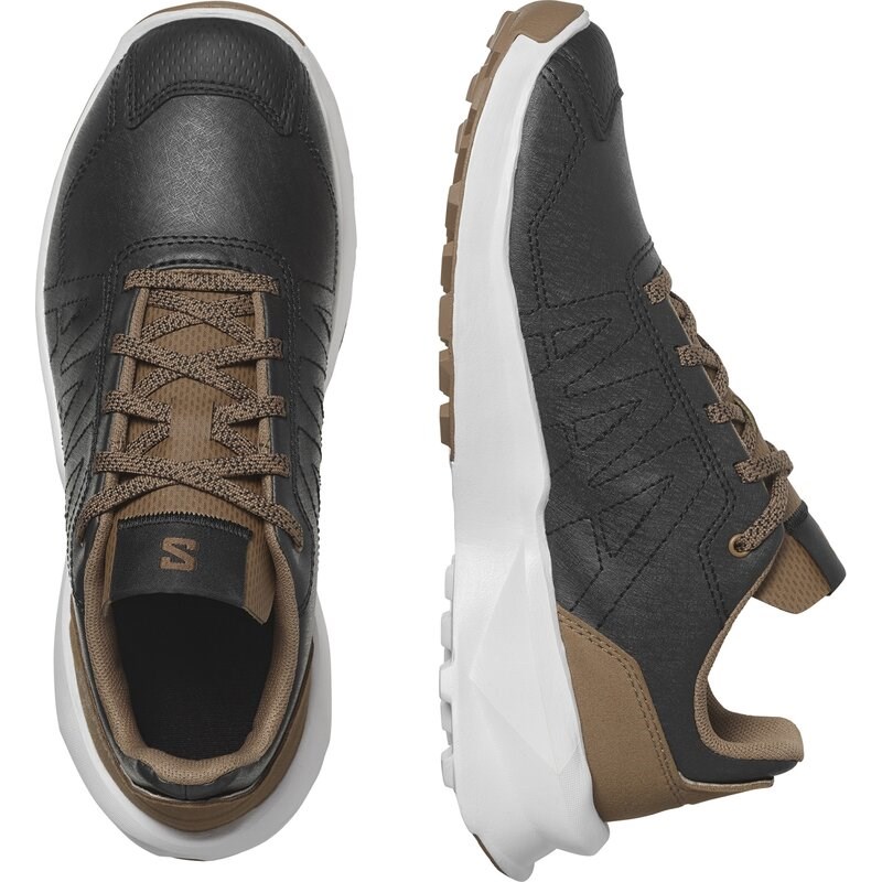 Salomon Kinder Trekkinghalbschuhe SHOES PATROL PLAY JUNIOR - Schwarz/Geröstete Kokosnuss/Weiß