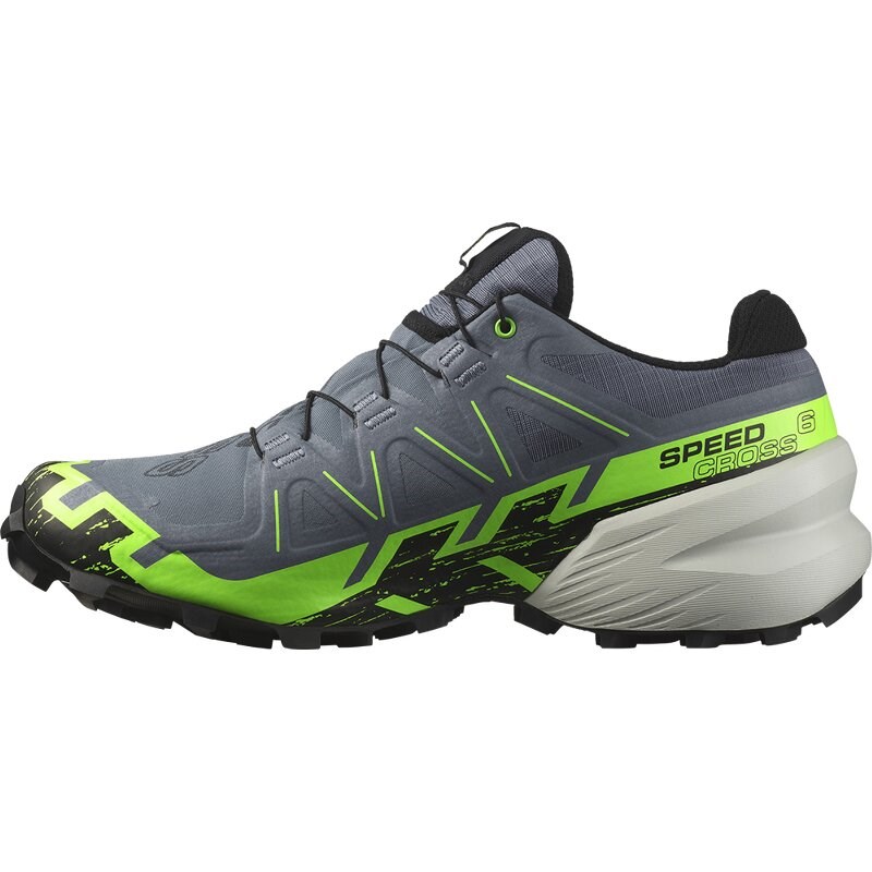 Salomon Herren Trailrunningschuhe SHOES SPEEDCROSS 6 GTX - Flint Stone/Grüner Gecko/Schwarz