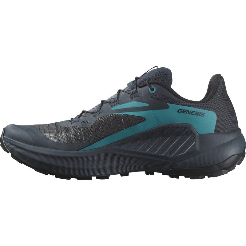 Salomon Herren Trailrunningschuhe SHOES GENESIS - Kohlenstoff/Tahitianische Flut/Stiller Schatten