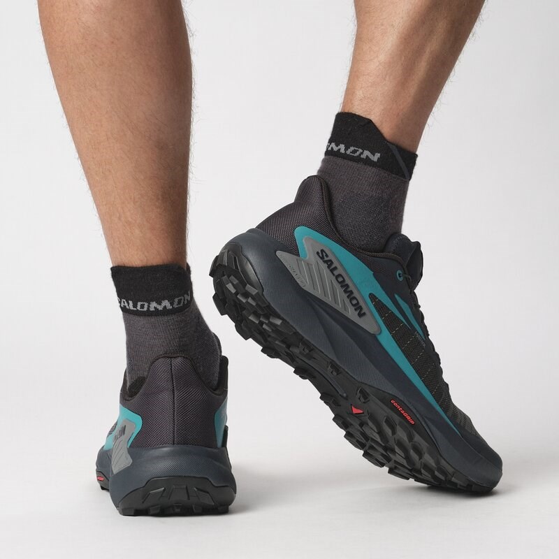 Salomon Herren Trailrunningschuhe SHOES GENESIS - Kohlenstoff/Tahitianische Flut/Stiller Schatten